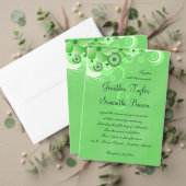 Donkergroen Bloemen Vlak Huwelijksprogramma Sjablo Programmakaart (Personaliseer deze collectie van deze onafhankelijke maker. Test)