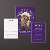 Celestial We zijn over het Moon Starry Baby shower Kaart (Personaliseer de collectie van deze zelfstandige maker.)