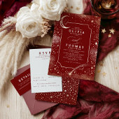 Gouden Folie Sterren Moderne Bruiloft RSVP