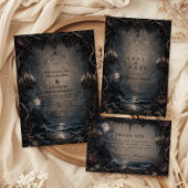Donkere Romantische Goth Strand Bruiloft Save The Date