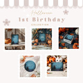 Darkly Elegant Spooky ONE Birthday Bedankkaart