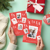 Kerstman en mevrouw Claus Festive Fa La La Kerstmi Cadeaupapier