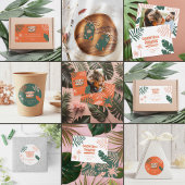 Kerst tropisch modern minimaal servet