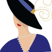 Art Deco-stijl vrouw uit de jaren 30 met zwarte ho Tote Bag