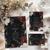 Decoratieve Art Nouveau Floral Wedding Kaart