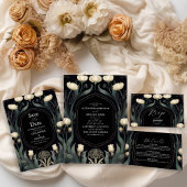 Decoratieve Europese Floral Art Nouveau bruiloft Save The Date