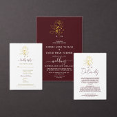 Gold Deep Burgundy 12 Table Seating Chart Wedding Poster (Personaliseer de collectie van deze zelfstandige maker.)
