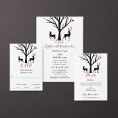 Silhouette Deer Couple Winter Love Wedding Save The Date (Personaliseer de collectie van deze zelfstandige maker.)