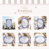 Delfts Blauw Wit Chinoiserie Huwelijk Informatiekaartje