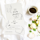 Zwarte bladeren van witte bruiloft dank u foto bedankkaart