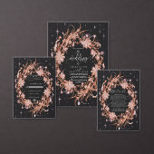 Delicate zwarte  bloem Bewaar de datum Kaart (Personaliseer de collectie van deze zelfstandige maker.)