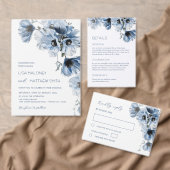 Blauwe Transparante Kunst Bloemen Etiket (Personaliseer de collectie van deze zelfstandige maker.)