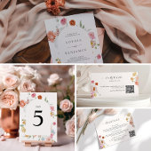 Kleurrijke lente bloemen RSVP bruiloft reactie Informatiekaartje