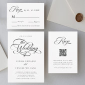 Elegante Classy Calligraphy Wedding Return Adres Etiket
