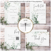 Delicaat modern tropisch regenwoud bedankkaart