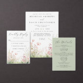 Sage Green Coordinate Wedding Details Informatiekaartje (Personaliseer de collectie van deze zelfstandige maker.)