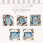 Denim Teddy Bear-Baby shower Kaart