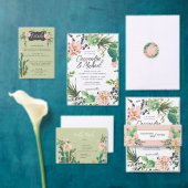 Woestijn Cactus Bloom Bruiloft Kaart (Personaliseer de collectie van deze zelfstandige maker.)