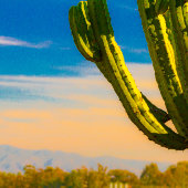 Desert Cactus Saguaro Huwelijksreis Dank u Briefkaart
