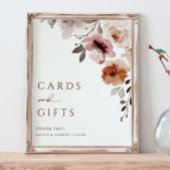 Moderne Roos bruiloft en cadeaubord Poster