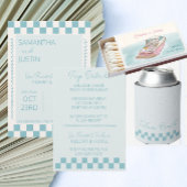 Strand Surfen bruiloft cocktail servet