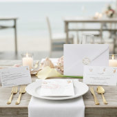 Watercolor Destination plane flight abroad wedding Kaart