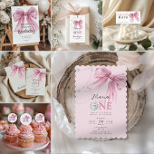 Sparkle Pink Coquette Bow 1st Kaart