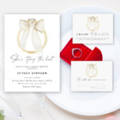 Diamond Ring Ze bindt het knoop Vrijgezellenfeest Vellum Uitnodigingen