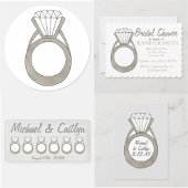 Diamond Ring Verloving Vrijgezellenfeest Party Nap Servetten