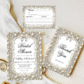 Diamanten en parels Ze is de knoop te binden gunst Poster