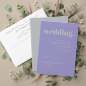 Lavender Silver RSVP Wedding Response Kaartje (Personaliseer deze collectie van deze onafhankelijke maker. Test)