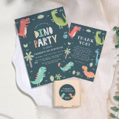 Dino Party Schattigee Dinosaurussen Jongen Verjaar Papieren Bordje