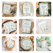 Stomp Chomp Roar Dinosaur Gingham 1e verjaardag Bedankkaart