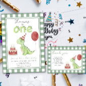 Waterverf Dinosaurus Eerste Verjaardag Bedankt Bedankdoosjes