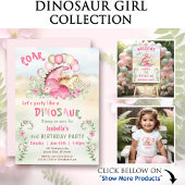 Dinosaurus Meisje Pastel Roze Groen 1e Verjaardag Bedankdoosjes