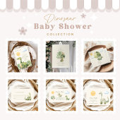 Dinosaur Hatching Soon Baby shower Kaart