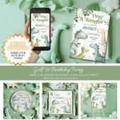 Dinosaurus One-A-Saurus Jongen 1e Verjaardag Favor Bedankdoosjes