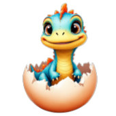 Dinosaur uit ei kaart