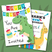 Verjaardagsfeestje Dinosaur feestbanner Spandoek