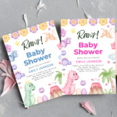 Dinosaurus Tent Place Card Verjaardag Baby shower Plaatskaartje