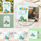 Cute Dinosaurs Stomp Chomp and roar birhtday boy Cadeaulabel