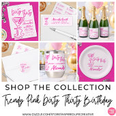 Trendy Pink Dirty 30ste Verjaardag Kaart