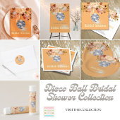 Bloemen Sinaasappel Disco Ball Bruids Douche Uitno Kaart