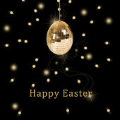 Happy Easter Gold Disco Ball Voedselcontainer Etiket