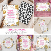 Space Cowgirl Rodeo Pink Disco Birthday Party  Kaart