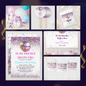 In My Double Digits Era Pink 10th Birthday Kaart