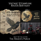 Raven Gotische Steampunk Kunst Keramisch Ornament