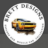 50e verjaardag klassieke spier auto papieren bordje