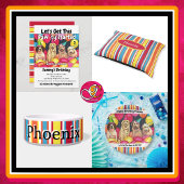 Dog Party Laten we deze Paw-ty Started Dog in Pet Vierkante Sticker