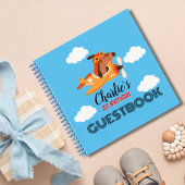 Hondenpiloot vliegt met vliegtuig, Schattigee Kind Bedankdoosjes